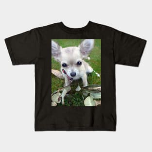 Little White Chihuahua Pup Kids T-Shirt